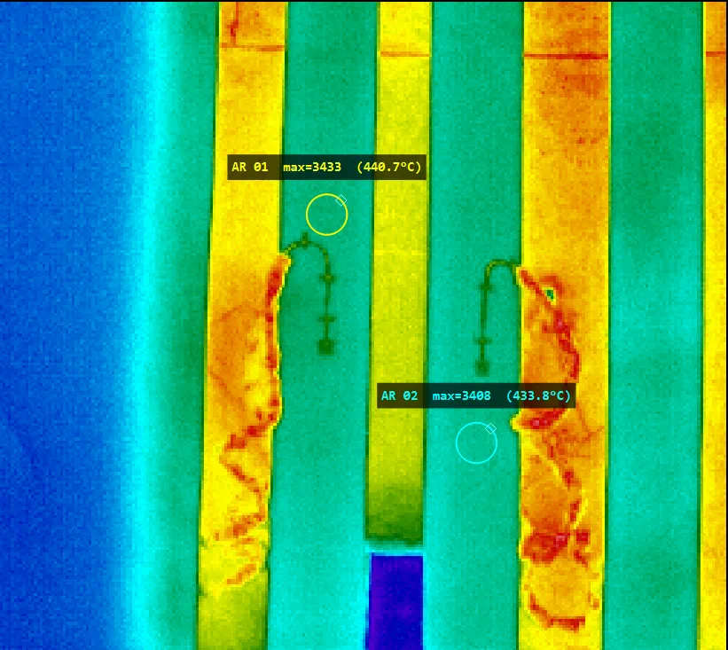 Inspection tubes de four par caméra infrarouge — détection de hot spots et cokage par ITC
